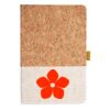 Cork And Heathered Fabric Hardcover Journal 5.5" X 8.25" Thumbnail