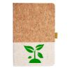 Cork And Heathered Fabric Hardcover Journal 5.5" X 8.25" Thumbnail