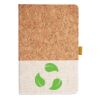 Cork And Heathered Fabric Hardcover Journal 5.5" X 8.25" Thumbnail