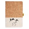 Cork And Heathered Fabric Hardcover Journal 5.5" X 8.25" Thumbnail