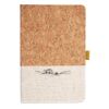 Cork And Heathered Fabric Hardcover Journal 5.5" X 8.25" Thumbnail
