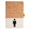 Cork And Heathered Fabric Hardcover Journal 5.5" X 8.25" Thumbnail