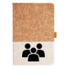 Cork And Heathered Fabric Hardcover Journal 5.5" X 8.25" Thumbnail