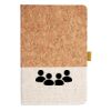 Cork And Heathered Fabric Hardcover Journal 5.5" X 8.25" Thumbnail