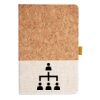 Cork And Heathered Fabric Hardcover Journal 5.5" X 8.25" Thumbnail