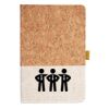 Cork And Heathered Fabric Hardcover Journal 5.5" X 8.25" Thumbnail
