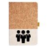 Cork And Heathered Fabric Hardcover Journal 5.5" X 8.25" Thumbnail