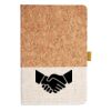 Cork And Heathered Fabric Hardcover Journal 5.5" X 8.25" Thumbnail