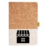 Cork And Heathered Fabric Hardcover Journal 5.5" X 8.25" Thumbnail