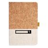 Cork And Heathered Fabric Hardcover Journal 5.5" X 8.25" Thumbnail