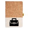 Cork And Heathered Fabric Hardcover Journal 5.5" X 8.25" Thumbnail