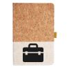 Cork And Heathered Fabric Hardcover Journal 5.5" X 8.25" Thumbnail