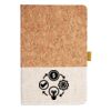 Cork And Heathered Fabric Hardcover Journal 5.5" X 8.25" Thumbnail