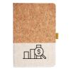 Cork And Heathered Fabric Hardcover Journal 5.5" X 8.25" Thumbnail
