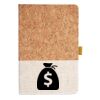 Cork And Heathered Fabric Hardcover Journal 5.5" X 8.25" Thumbnail
