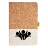 Cork And Heathered Fabric Hardcover Journal 5.5" X 8.25" Thumbnail