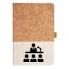 Cork And Heathered Fabric Hardcover Journal 5.5" X 8.25" Thumbnail