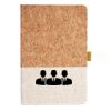 Cork And Heathered Fabric Hardcover Journal 5.5" X 8.25" Thumbnail