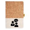 Cork And Heathered Fabric Hardcover Journal 5.5" X 8.25" Thumbnail