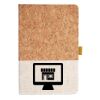 Cork And Heathered Fabric Hardcover Journal 5.5" X 8.25" Thumbnail