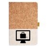 Cork And Heathered Fabric Hardcover Journal 5.5" X 8.25" Thumbnail