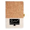 Cork And Heathered Fabric Hardcover Journal 5.5" X 8.25" Thumbnail
