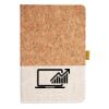 Cork And Heathered Fabric Hardcover Journal 5.5" X 8.25" Thumbnail
