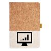 Cork And Heathered Fabric Hardcover Journal 5.5" X 8.25" Thumbnail