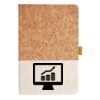 Cork And Heathered Fabric Hardcover Journal 5.5" X 8.25" Thumbnail