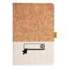 Cork And Heathered Fabric Hardcover Journal 5.5" X 8.25" Thumbnail