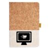 Cork And Heathered Fabric Hardcover Journal 5.5" X 8.25" Thumbnail