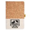 Cork And Heathered Fabric Hardcover Journal 5.5" X 8.25" Thumbnail