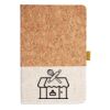 Cork And Heathered Fabric Hardcover Journal 5.5" X 8.25" Thumbnail