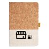 Cork And Heathered Fabric Hardcover Journal 5.5" X 8.25" Thumbnail