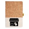 Cork And Heathered Fabric Hardcover Journal 5.5" X 8.25" Thumbnail