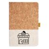 Cork And Heathered Fabric Hardcover Journal 5.5" X 8.25" Thumbnail