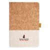 Cork And Heathered Fabric Hardcover Journal 5.5" X 8.25" Thumbnail