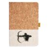 Cork And Heathered Fabric Hardcover Journal 5.5" X 8.25" Thumbnail