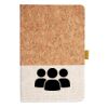 Cork And Heathered Fabric Hardcover Journal 5.5" X 8.25" Thumbnail