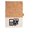 Cork And Heathered Fabric Hardcover Journal 5.5" X 8.25" Thumbnail