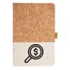 Cork And Heathered Fabric Hardcover Journal 5.5" X 8.25" Thumbnail