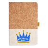 Cork And Heathered Fabric Hardcover Journal 5.5" X 8.25" Thumbnail