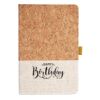 Cork And Heathered Fabric Hardcover Journal 5.5" X 8.25" Thumbnail
