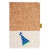 Cork And Heathered Fabric Hardcover Journal 5.5" X 8.25" Thumbnail