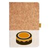 Cork And Heathered Fabric Hardcover Journal 5.5" X 8.25" Thumbnail