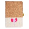 Cork And Heathered Fabric Hardcover Journal 5.5" X 8.25" Thumbnail