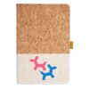 Cork And Heathered Fabric Hardcover Journal 5.5" X 8.25" Thumbnail