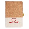Cork And Heathered Fabric Hardcover Journal 5.5" X 8.25" Thumbnail
