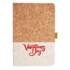 Cork And Heathered Fabric Hardcover Journal 5.5" X 8.25" Thumbnail