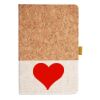 Cork And Heathered Fabric Hardcover Journal 5.5" X 8.25" Thumbnail